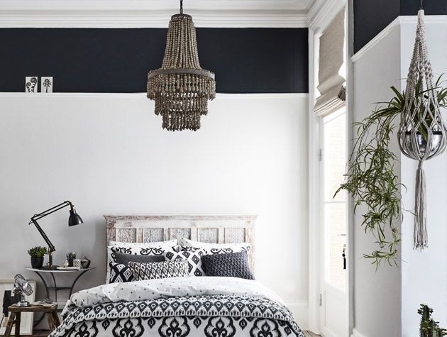 Modern monochrome two tone bedroom scheme 4