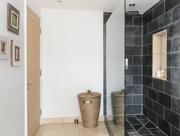 Before and after Two odd shaped rooms reconfigured into a new bathroom 4