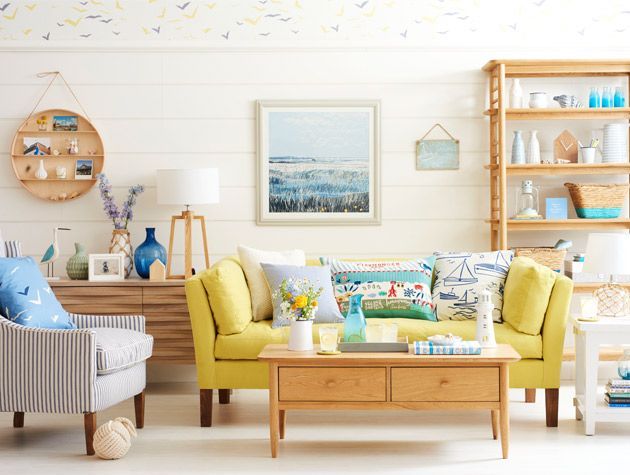 Create a coastal theme living room 1