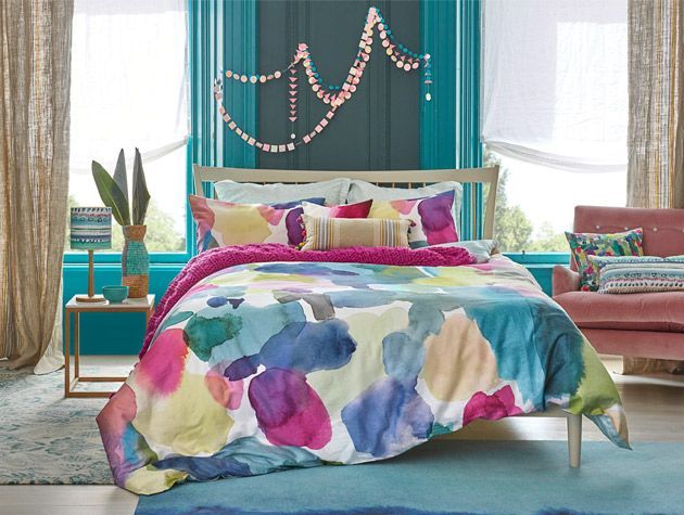 Create a painterly effect bedroom in bright shades 1 copy