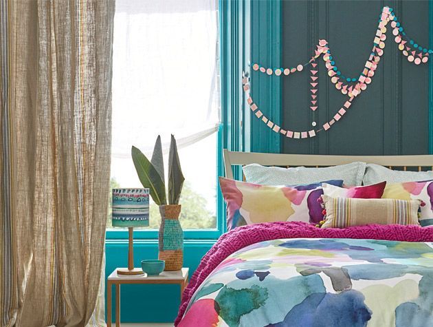 Create a painterly effect bedroom in bright shades 2 copy