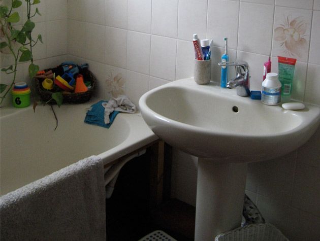 Before and after Two small rooms knocked into one modern bathroom 1