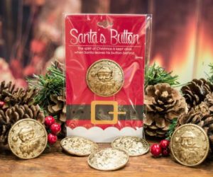 Santa's button as a gift for your child this Christmas 