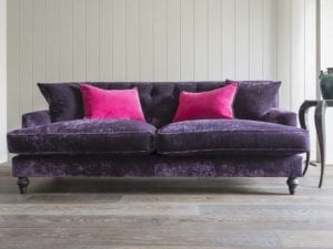 Charnwood purple sofa