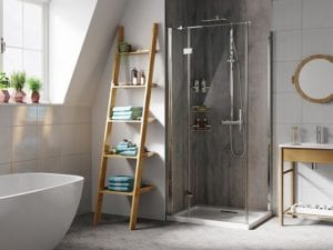 space saving wooden shelving in a small bathroom by victoria plum - space saving ideas - bathroom - goodhomesmagazine.com