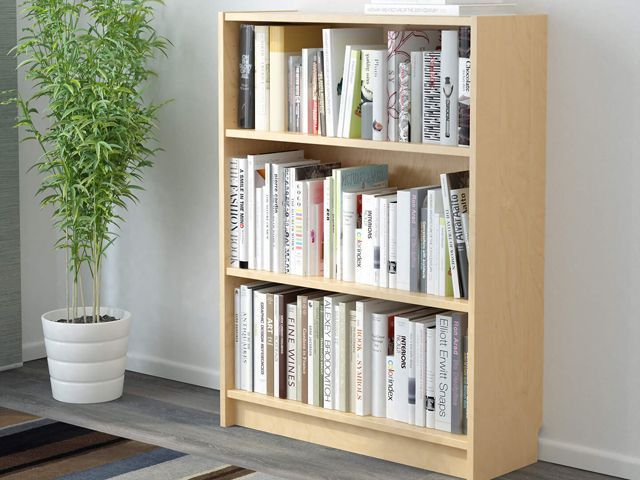 billy bookcase by ikea in birch wood veneer