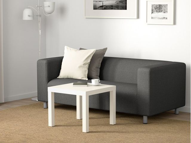 ikea klippan two seat sofa in medium grey