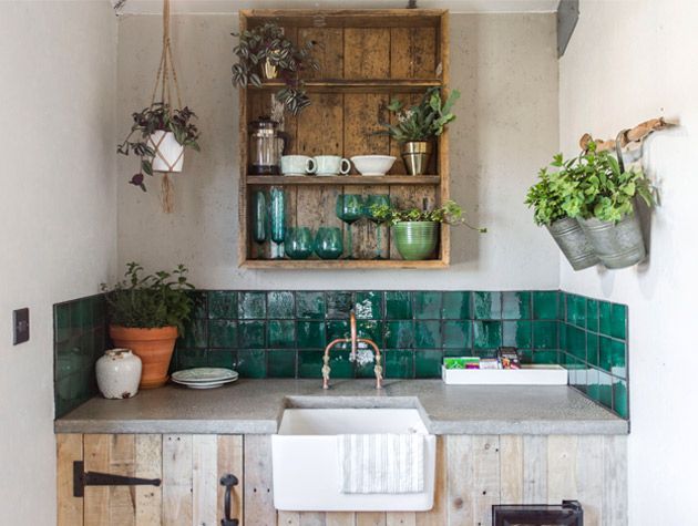 multi sensory botanical green kitchen