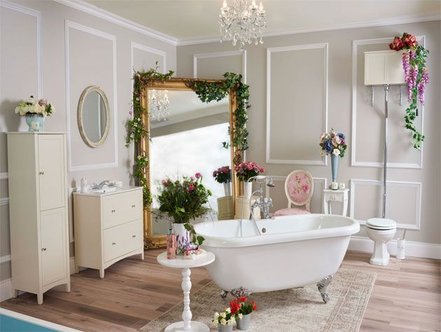 good homes victoria plum french floral bathroom roomset at the ideal home show