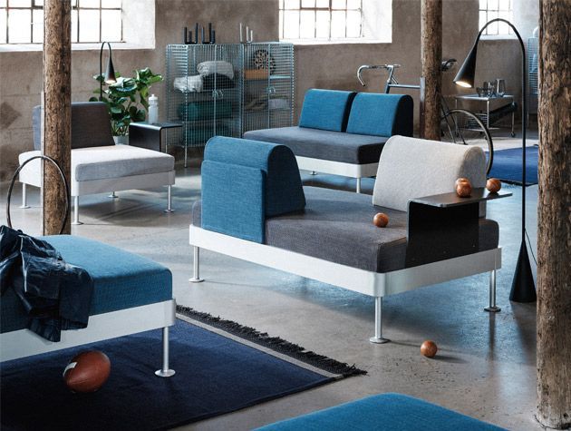 tom dixon for ikea blue sofas