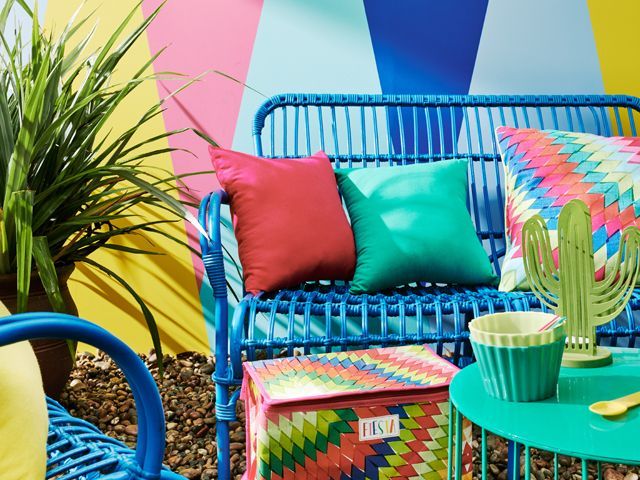 Sainsburys Home Fiesta collection outdoor picnic table, chairs and accessories