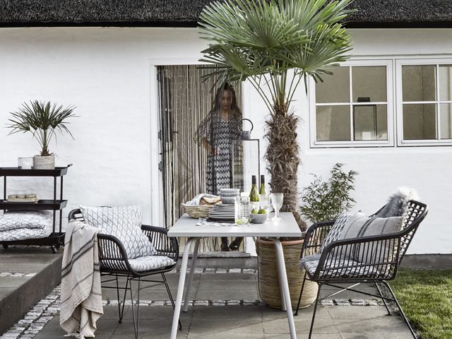 out there interiors outdoor furniture in a small patio for ss18 spring summer