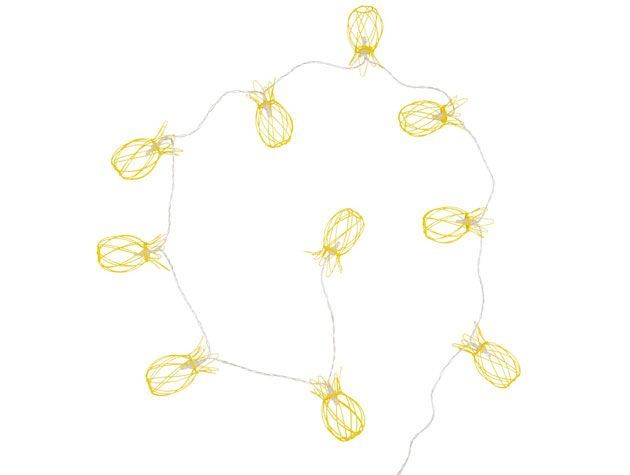 led yellow pineapple fairy lights maison du monde