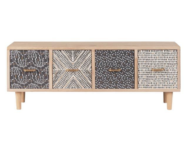 print wooden console table from maison du monde aw18 collection- living room - goodhomesmagazine.com