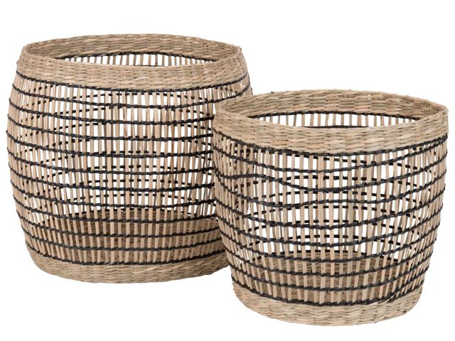 woven basket set from maison du monde aw18 collection - living room - goodhomesmagazine