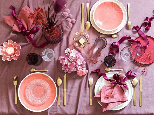 Maisons du Monde Christmas table decoration with pink and gold homeware accessories - Q&A with Anne Laure Couplet from Maisons du Monde - Living Room - goodhomesmagazine.com