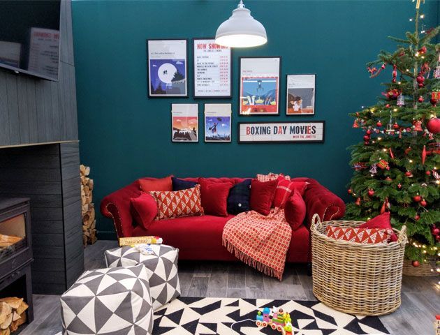 Boxing Day living room set styled by Good Homes for the Ideal Home Show Christmas 2018 -roomsets-goodhomesmagazine.com