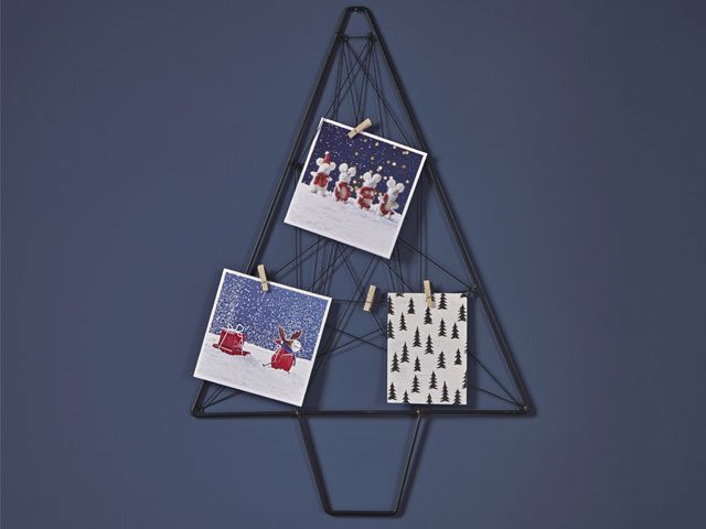 Christmas tree wall hanging card holder -cox-and-cox-living-room-goodhomesmagazine.com