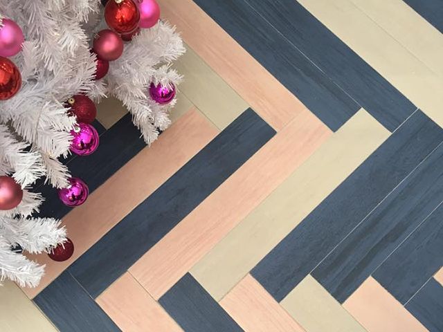 walls and floors colourful chevron plank flooring in Good Homes roomsets - roomsets - top shopping picks - goodhomesmagazine.com