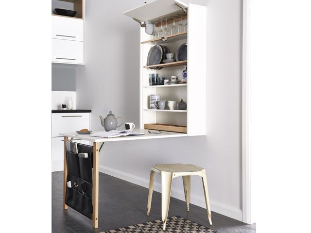 white kitchen wall unit hideaway table magnet good homes magazine