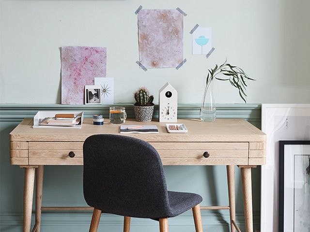 Nordic desk in a creative study 