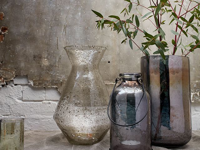 Vase selection with foliage