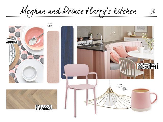 Meghan and Prince Harry's imaginary kitchen moodboard for Good Homes roomsets at Ideal Home Show 2019