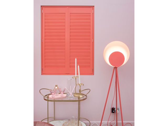 coral pink lighting by houseof.com at good homes roomsets 2019 at Ideal home show