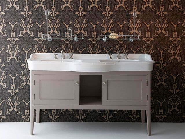 ortona vanity unit in grey in a vintage style bathroom available at Albion Bath Company in 2019
