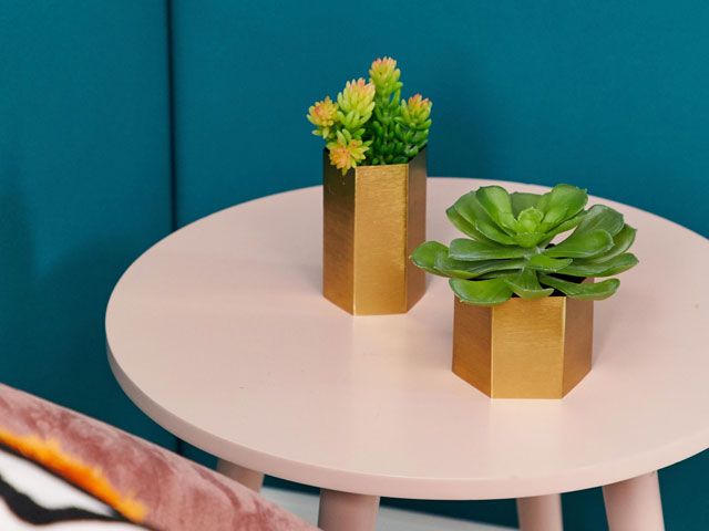 asos supply SS19 gold brass plant pots 