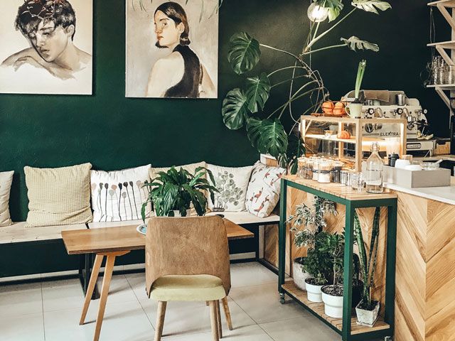 chairs in a contemporary store design for a cafe or restaurant