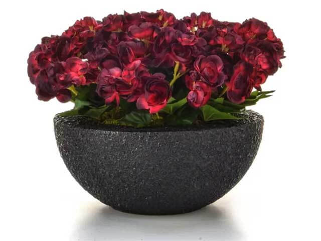 burgundy begonia flowers in pot - best artificial flowers - wayfair - goodhomesmagazine.com