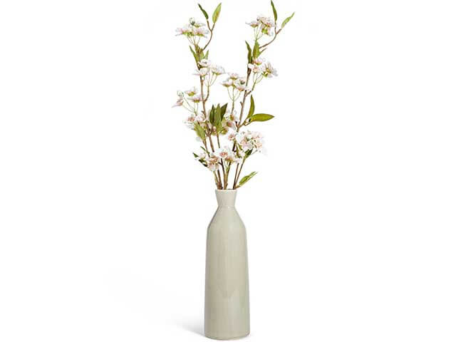 cherry blossom in ceramic vase - best artificial flowers - M&S - goodhomesmagazine.com