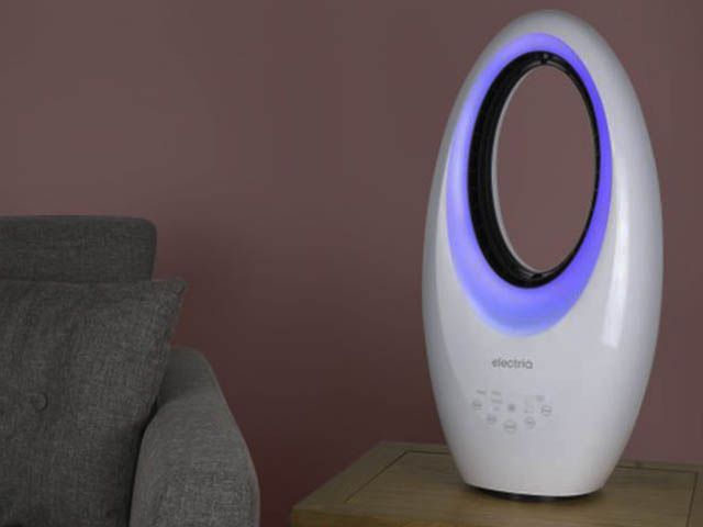 eletriq AM07 tower fan in white with mood light, best fan from appliances direct.jpg
