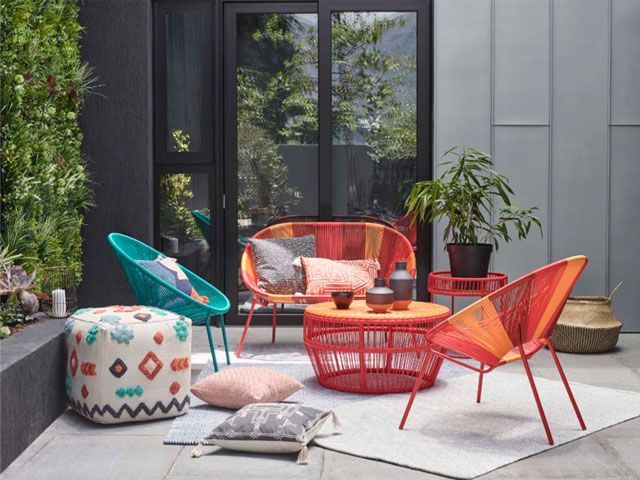 multi coloured garden furniture from John Lewis ss19 collection 