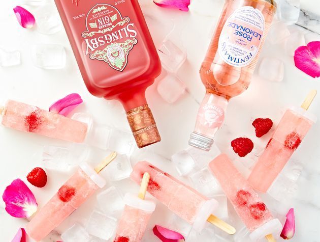 slingsby gin and fentimans rose lemonade ice lollies - picnic ideas - goodhomesmagazine.com