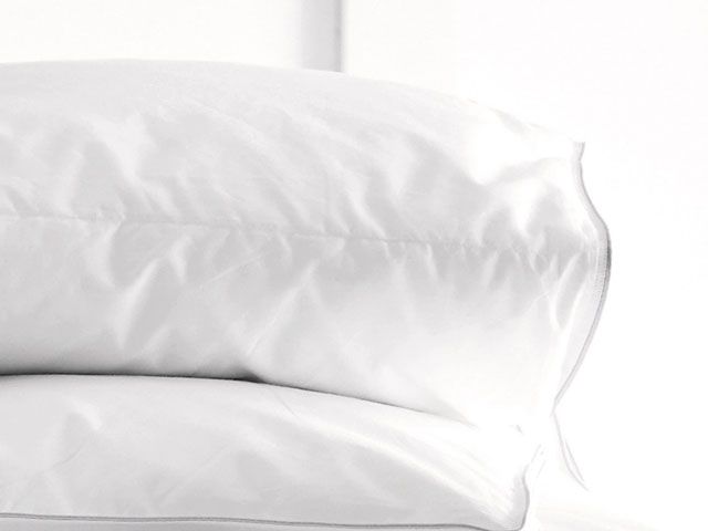 White company goose down summer duvet folded up