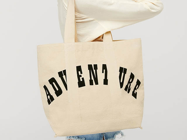 adventure slogan shopper bag - best high street reusable shopping bags - Accessorize - goodhomesmagazine.com