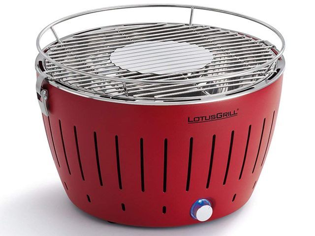 lotusgrill mini barbecue in red