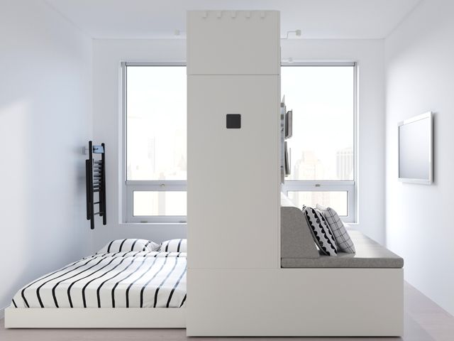 Preview of IKEA Rognan robotic furniture in a small space bedroom