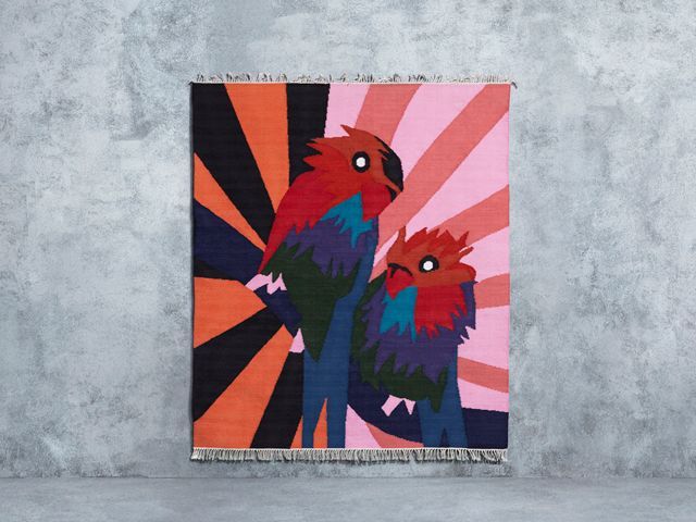 Craig Green rug with parrots for ikea art event 2019