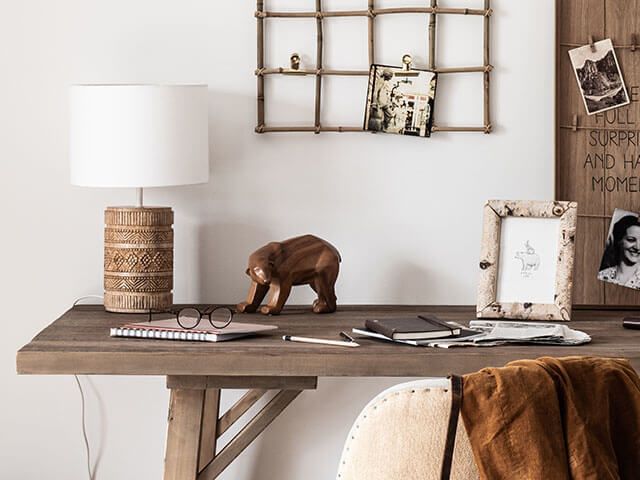 wood carved lamp - maisons du monde in the woods AW19 decor collection - goodhomesmagazine.com