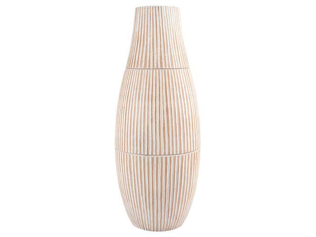 wood carved vase - maisons du monde in the woods AW19 decor collection - goodhomesmagazine.com