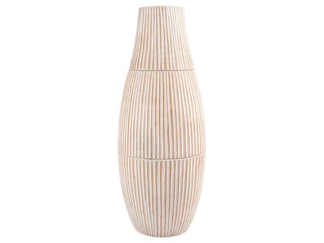 wood carved vase - maisons du monde in the woods AW19 decor collection - goodhomesmagazine.com
