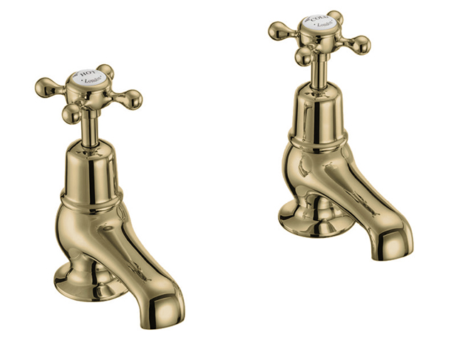 Claremont Regent taps in gold plated brass, Burlington Bathrooms | 7 of the best taps | Good Homes Magazine