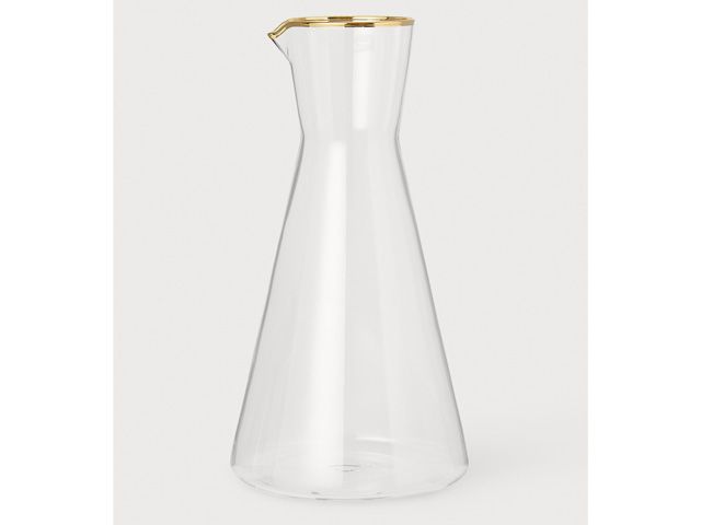 gold rim carafe from h&m home collection 2019 endorsed by poppy delevingne