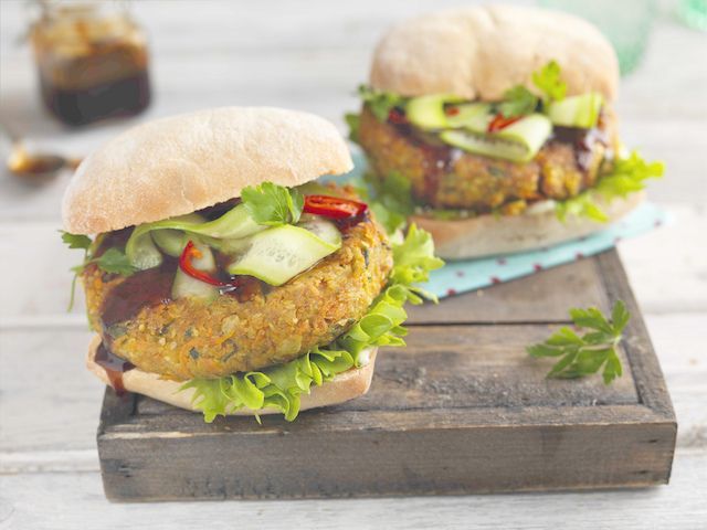 Carrot and Chickpea Burgers