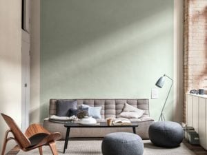 DULUX Colour of the Year 2020 Tranquil Dawn in a relaxed living room