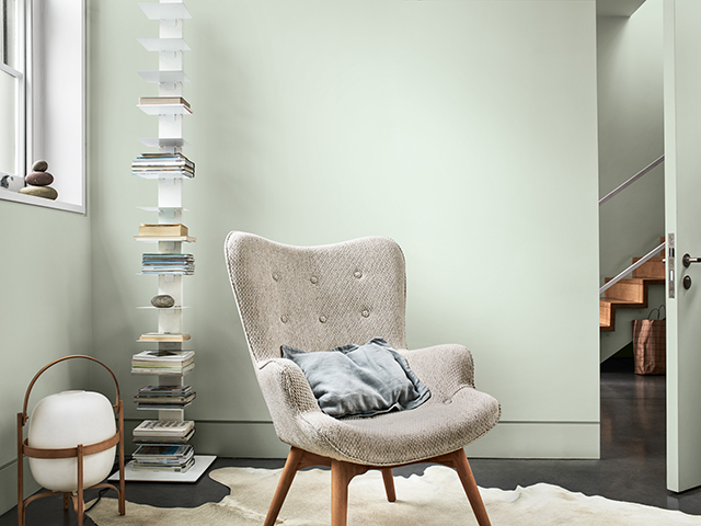 Duluxu's new colour of the year for 2020 tranquil dawn hazy pale green - inspiration - goodhomesmagazine.com