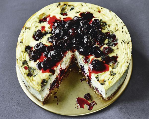 Gluten-free cranberry and stilton savoury cheesecake - Credit: M&S